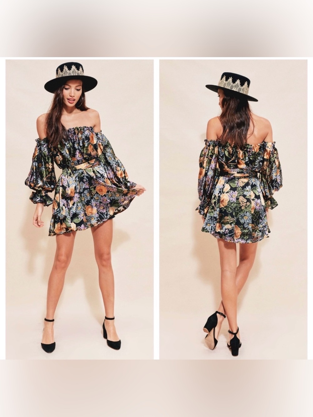 For Love And Lemons Luciana Strapless Floral Dress Size Large NWT